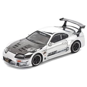 Toyota Supra Top Secret GT300 RHD (Right Hand Drive) Silver Chrome 1/64 Die Cast Model Car by Pop Race