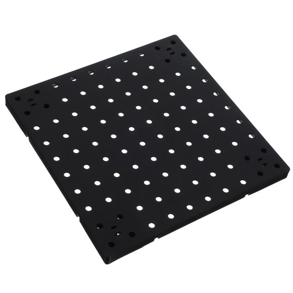 OULII 1Pack Black ABS Pegboard Panel Wall Organizer For Living Room Artwork Display 9.63X9.63X0.59in