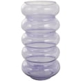 thumbnail image 4 of DecMode 13", 11"H Bubble Purple Glass Vase, Set of 2, 4 of 11