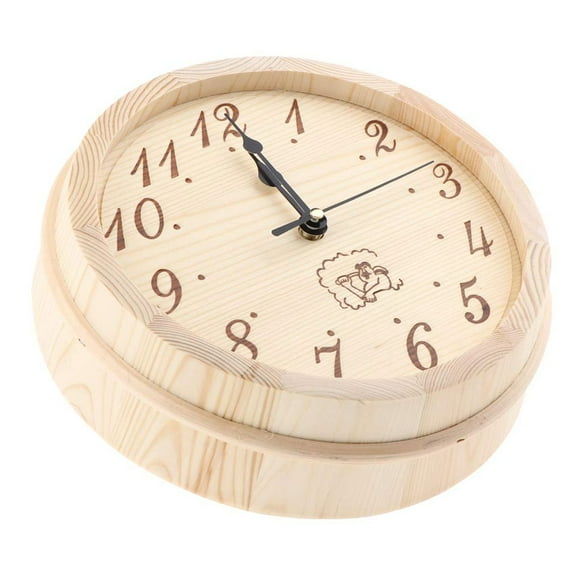 Enqiretly Wood Clock Household Accessories Timing Device Space Saving Steam Room Timer Wall Clocks Accurate Sauna Supplies