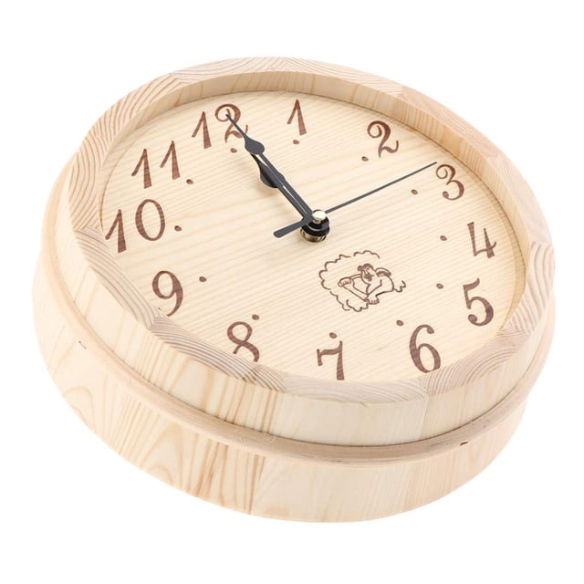 Moyic Reloj de madera Artesanía Accesorios para el hogar Artesanía Multipropósito Ahorro de espacio Sala de vapor Temporizador Sauna Decoración del hogar