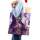 thumbnail image 4 of Demon Slayer: Niña Nezuko Bolso de tela con estampado de lienzo para mujer, bolsa de compras reutilizable y estética, con cremallera interior, regalo para mujer,38*45cm., 4 of 6