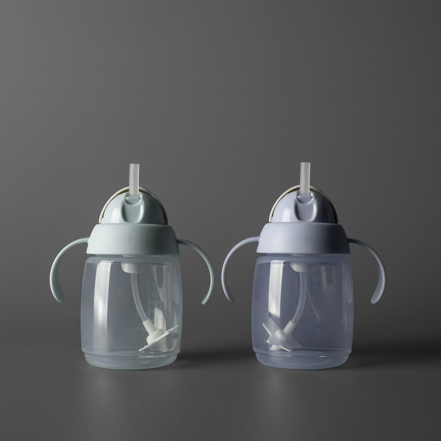 Tommee Tippee Gobelet d'Initiation à la Paille, 2x8oz, Gobelet de Transition Facile pour Tout-Petits dès 6 Mois+, avec Paille Pondérée en Silicone et Poignées Faciles à Tenir, Bleu et Vert