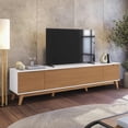 thumbnail image 1 of Mueble TV 85" Kappesberg 218cm con 3 Puertas Blanco/Canela, 1 of 10