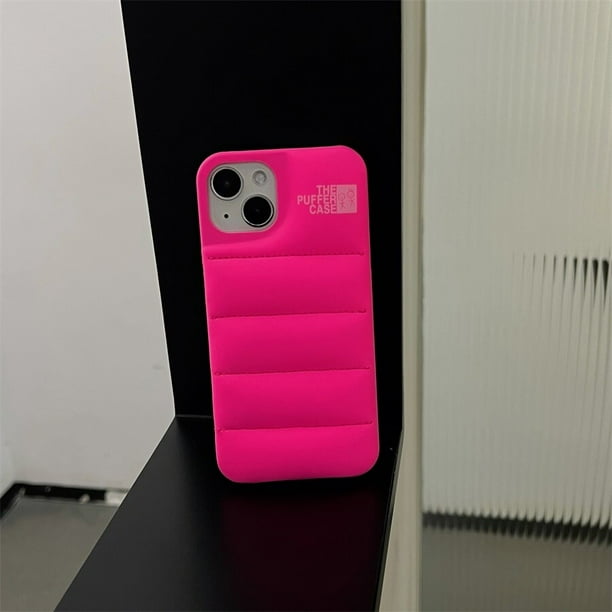Funda acolchada de Color liso para iPhone, carcasa suave para teléfono, 14, 13, 12, 11 Pro Max, Mini, 7, 8 Plus, X, XS, XR, SE2 Fivean unisex