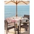 thumbnail image 2 of Outdoor Tablecloth with Umbrella Hole and Zipper, Butterfly Flower Square Table Cloth 60x60 Inch Waterproof Tablecloth, Farmhouse Vintage Country Pink Floral Picnic Table Cover for Patio Camping, 2 of 7