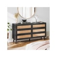 thumbnail image 1 of Cómoda de 6 Cajones Cómoda Moderna de Madera con Tiradores Dorados, Mesita de Noche para Armario para Sala de Estar o Dormitorio, 1 of 8