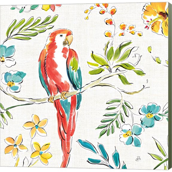 Tropical Oasis III White by Daphne Brissonnet, Canvas Wall Art