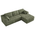 thumbnail image 7 of Wiilayok 103" Cloud Sectional Couch with L-Shape Chaise,Modern Modular Sofa with Deep Seat, Comfy Boneless Upholstered Couches for Living Room Bedroom,Olive Green (Plush Corduroy Fabric), 7 of 7