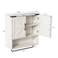 thumbnail image 4 of OONNEE Bathroom Medicine Cabinet with Smart Sensor Light,  Farmhouse Wall Cabinet with Towel Bar, Bathroom Storage Organizer with Adjustable Shelf, 4 of 12