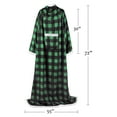 thumbnail image 2 of Catalonia Sherpa Wearable Blanket with Sleeves Arms, Super Soft Warm Comfy Large Fleece Plush Sleeved TV Throws Wrap Robe Blanket for Adult Women and Men, Green Check, 72" x 55", 2 of 5