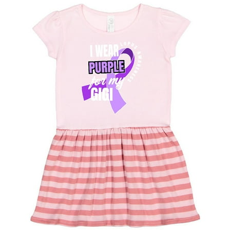 

Inktastic I Wear Purple For My Gigi Lupus Awareness Gift Toddler Girl Dress