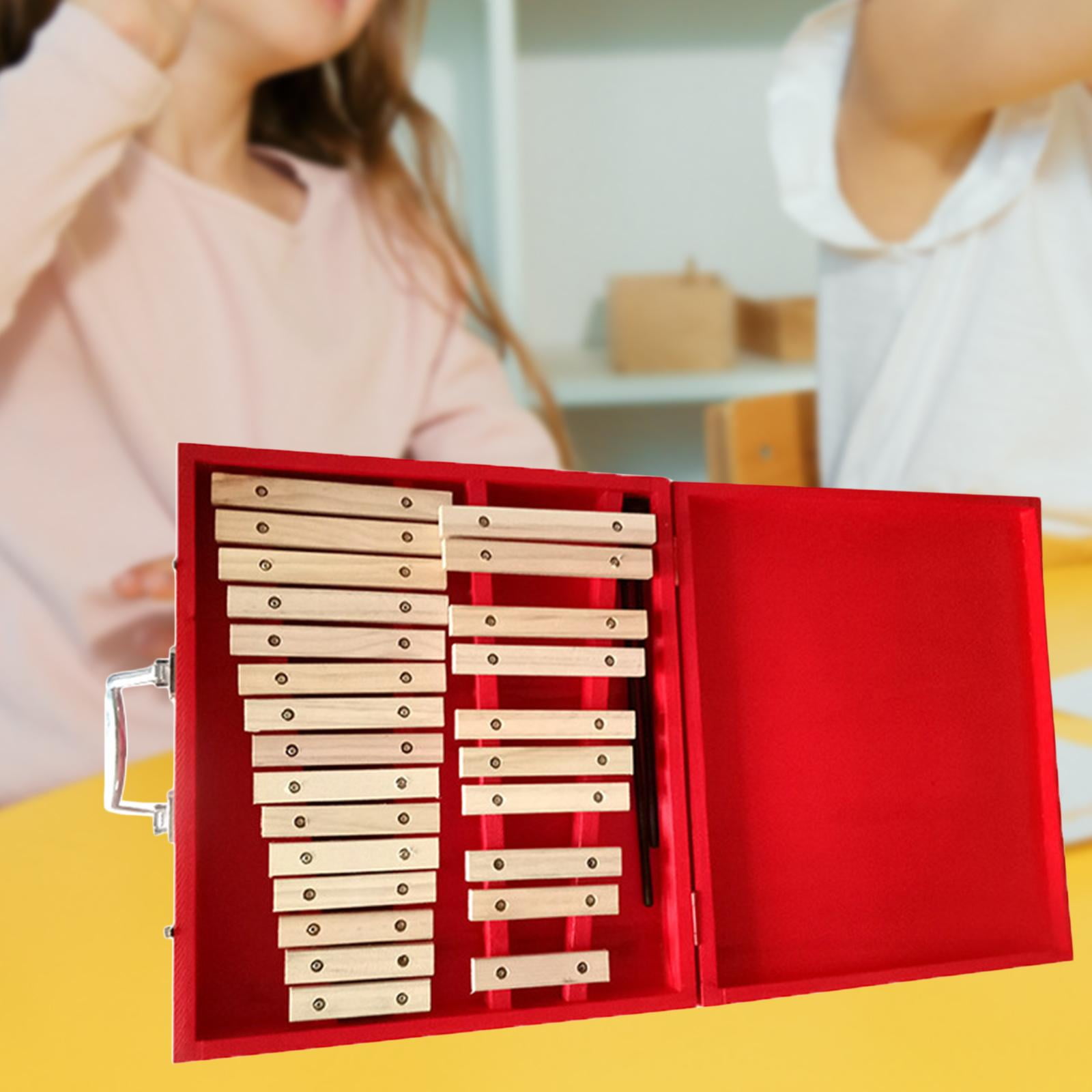 LeeQinersw 25 Keys Glockenspiel Learning Kids Xylophone Glockenspiel Musical Instrument for