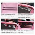 thumbnail image 3 of Asiento de coche plegable para mascotas, transportador de coche para gatos con correa de seguridad y bolsillo de almacenamiento con cremallera con 2 barras de soporte, perro pequeño portátil Xemadio WMZL-239, 3 of 6