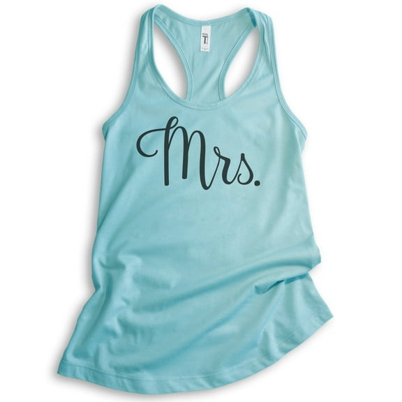 Mrs Tank Top, Ladies Racerback Tank Top, Wife Tank, Engaged Tank, Engagement Tank, Wedding Tank, Cancun, X-Small