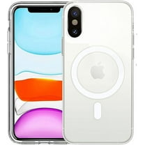 Clear Case Designed For iPhone X/XS Clear Magnetic Case, [Yellow Resistant] Hard Back Cover Soft Silicone, Slim Thin fit Shockproof Protective Case for iPhone X/XS