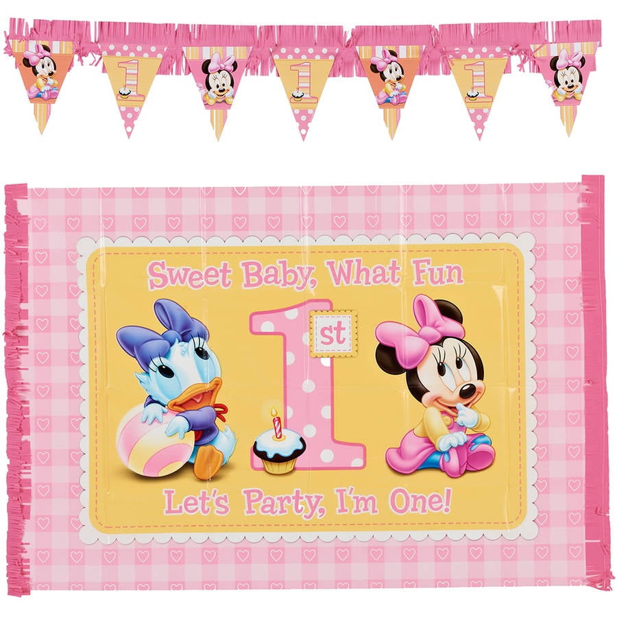 INSTANT DOWNLOAD Hot Pink Mouse I am 1 Printable Highchair Party Banner  1st One First  Hot Pink Mouse Collection  Item #1723