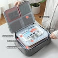 thumbnail image 6 of kkbbma under $5 3Pcs Travel Document Organizer With Lock, Large Capacity Document Passport Organizer Bag, Waterproof Fireproof Storage Case Lockable Zipper, Multi Layer Card Holder Travel File Pouch, 6 of 9