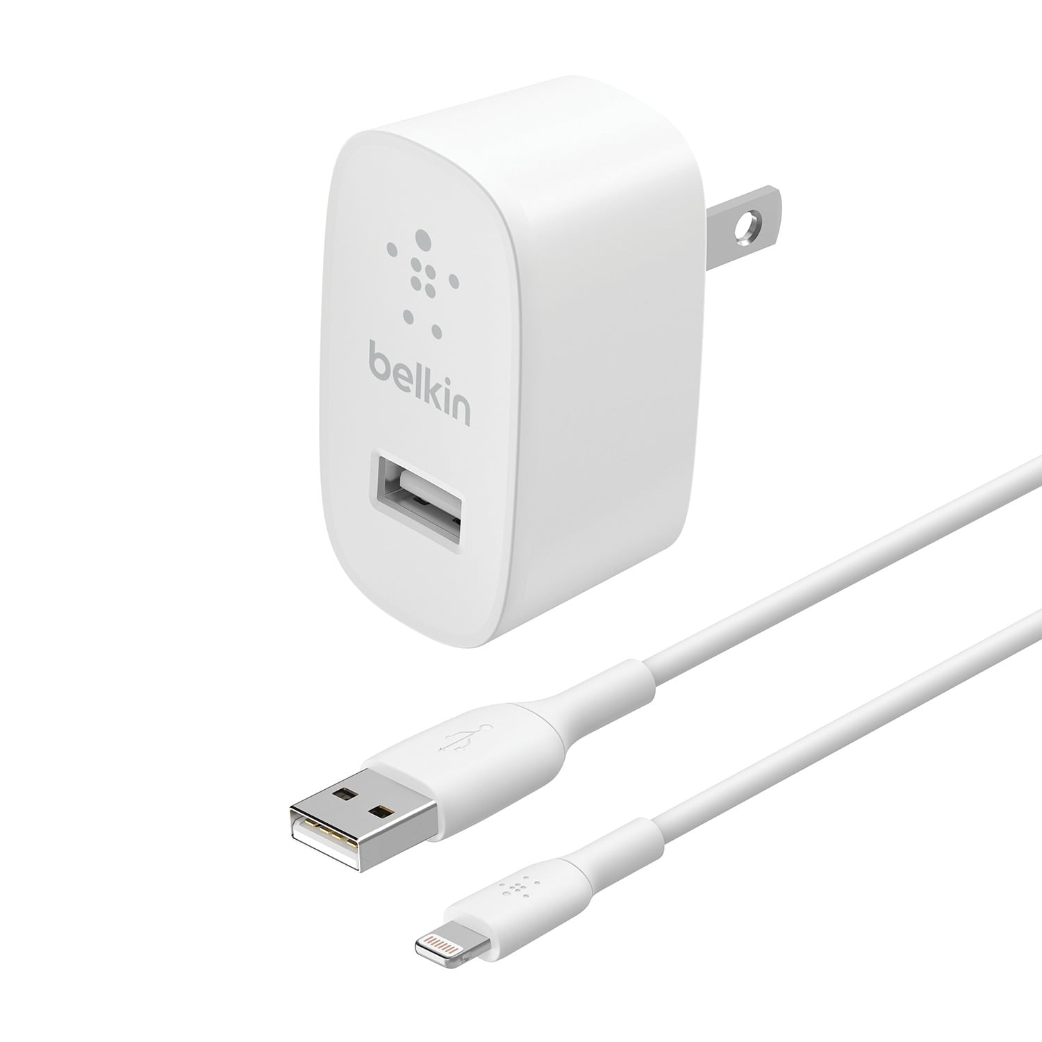 Belkin Up 12-Watt USB-A Wall Charger with Lightning to USB-A Cable - Walmart.com