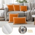 thumbnail image 6 of Pack of 2 Outdoor Pillow Covers 20x12 Inch Waterproof Burnt Orange Geometric Throw Pillow Covers,Decorative Couch Pillow Shams Protectors Country Greece Key Art Patio Pillowcases Cushion Covers, 6 of 8