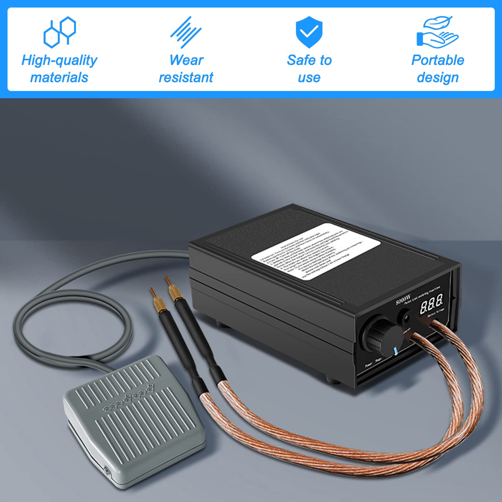 Spot Welder, Kerpu Mini Spot Welder, Portable Spot Welder Machine, Spot Welding Equipment Energy Storage 9600mAh for DIY 18650 Battery