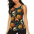 thumbnail image 3 of Goofa Halloween Skull Printed Womens Workout Tops for Women Sleeveless Yoga Shirts Athletic Running Tank Tops Sleeveless Gym Clothes Workout Apparel-Medium, 3 of 9
