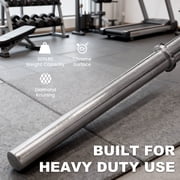 FlexWave Straight Barbell Bar, Alloy Steel, 1-Inch Standard Diameter, Silver Finish, Available in 5FT, 6FT, and 7FT