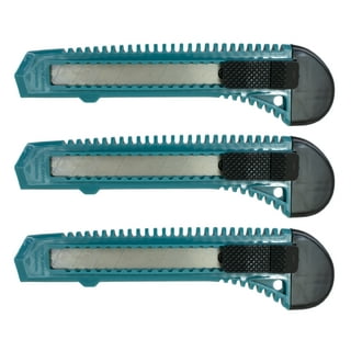 MotoProducts Turquoise Retractable Utility Knife Wholesale 6 inch Manual  Lock Box Cutter Snap Off Blade