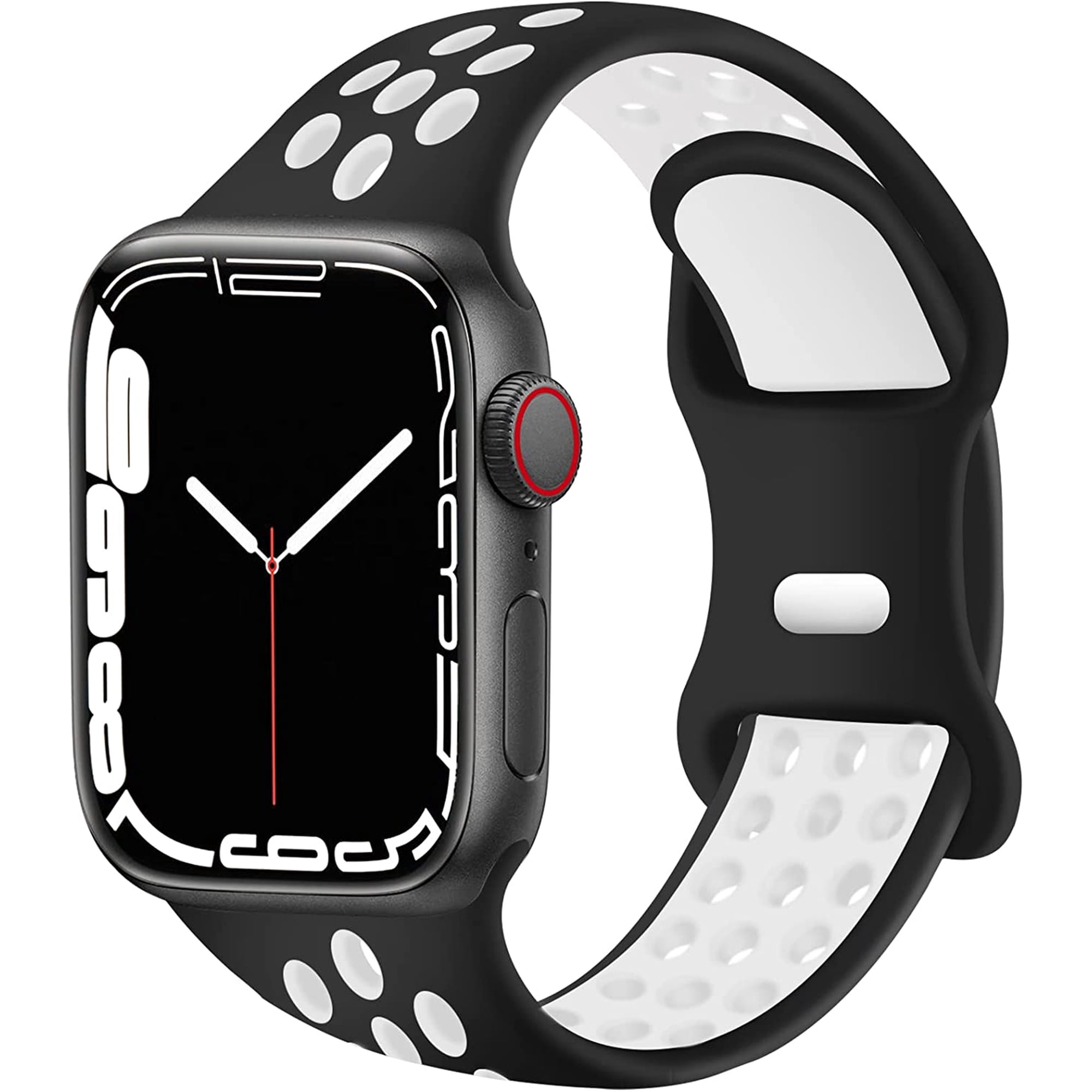 KOMI Sport Bands Compatible for Apple Watch Bands 38mm 40mm 41mm 42mm 44mm 45mm 49mm,Soft Silicone Sport Women Men Replacement Strap Compatible with iWatch Ultra 2 & SE & Series 9/8/7/6/5/4/3/2/1