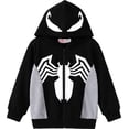 thumbnail image 1 of Sudadera con capucha Marvel Venom con cremallera para niños de 3 a 4 años, color negro, 1 of 6