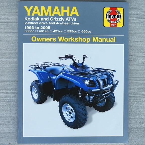 Service & Repair Manual for Yamaha Kodiak Grizzly 400 450 600 660 ATV Quad 1993-2005