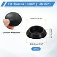 thumbnail image 2 of 8 Pack Snug Plugs, Rubber Hole Plugs Round Soft Flexible Stopper Fit 32mm (1.26 Inch) Hole Dia., Waterproof Silicone Plug, Black, 2 of 6