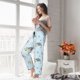 thumbnail image 5 of Balery Cartoon Turtle Pantalones de pijama para mujer, pijamas ultraligeros, pantalones de estar por casa-Medium, 5 of 6
