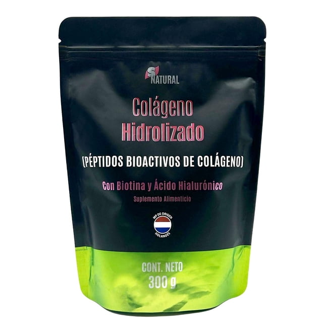 Péptidos de Colágeno Hidrolizado Biotina AHA 300 grs SNatural