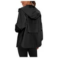 thumbnail image 5 of Womens Jackets Lightweight Jacket Women Women's Long Sleeved Zipper Hooded Jacket Windbreaker Casual Coat, 5 of 6