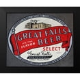 thumbnail image 2 of Vintage Booze Labels 24x20 Black Modern Framed Museum Art Print Titled - Great Falls Beer, 2 of 5