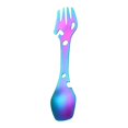 thumbnail image 2 of Iridescent Multifunctional Fork and Spoon Camping Spork 5 in 1 Stainless Steel Spork Fork Spoon Can Opener Combo Camping Utensil for Picnic Travel Hiking by Miyuadkai, 2 of 8