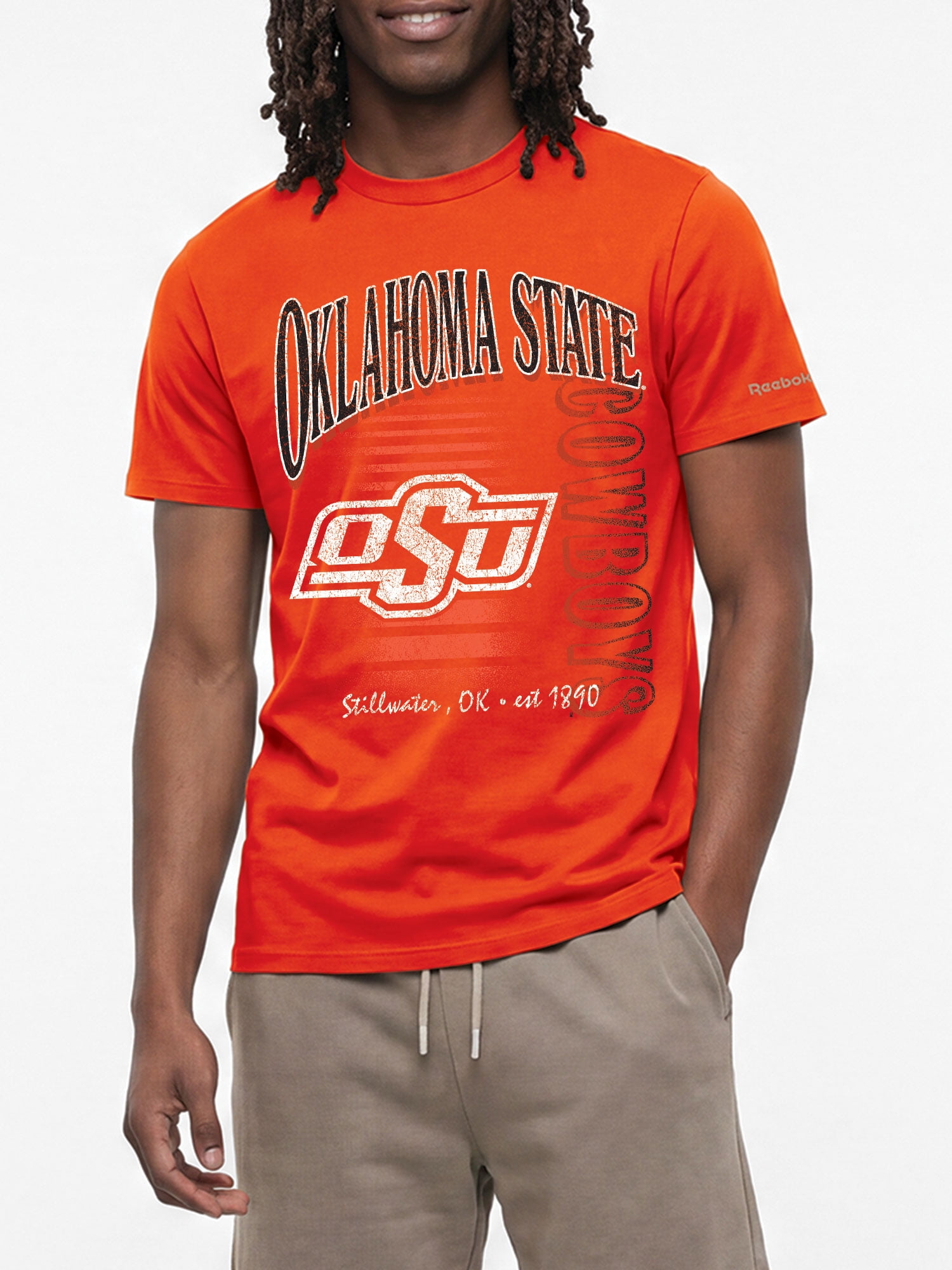 Oklahoma State Cowboys Reebok Mens Crew Neck Short Sleeve T-Shirt