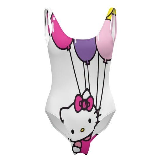 Hello Kitty Theme Women's One-Piece Coverage Swimsuit