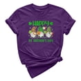 thumbnail image 2 of LSLJS Col Rond Saint Patrick's Imprimé à Quatre Feuilles Manches Courtes Décontracté Ample Haut Manches Courtes Col Rond/chemise, Cadeaux pour Femmes, 2 of 4