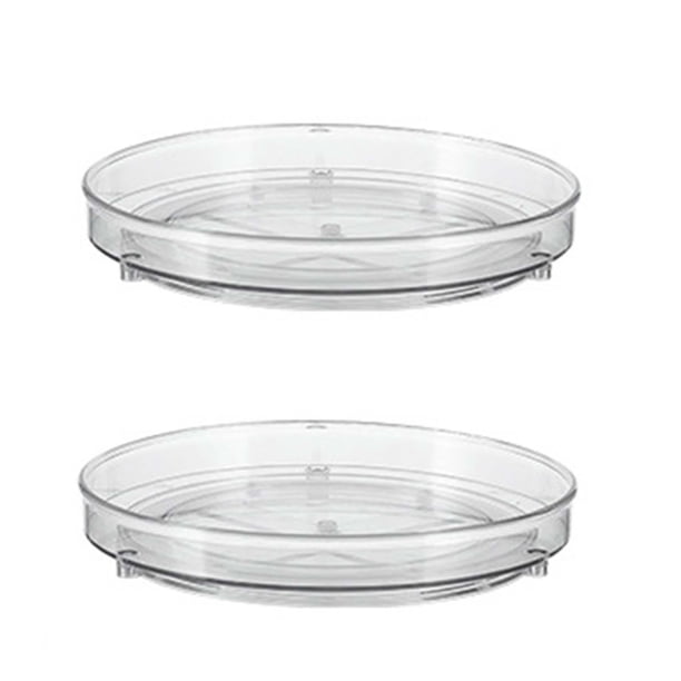 Organizador giratorio de 2 piezas, organizador de maquillaje cosmético, soporte portátil para refrigerios 27 cm x 27 cm x 45 cm