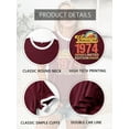 thumbnail image 5 of QAFOPEH Women Vintage 1974 Limited Edition Shirt Crewneck Tee 50th Birthday Gifts Tops, 5 of 7