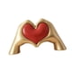 thumbnail image 1 of Estatua de gesto de mano, escultura de gesto de en forma de corazón para escritorio de chimenea, 1 of 9