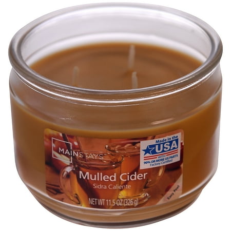 Mainstays Mulled Cider Scented Candle, 11.5 ounces, Tan