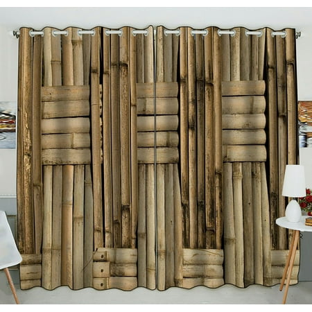 Zkgk Nature Bamboo Wall Window Curtain Drapery Panels Treatment