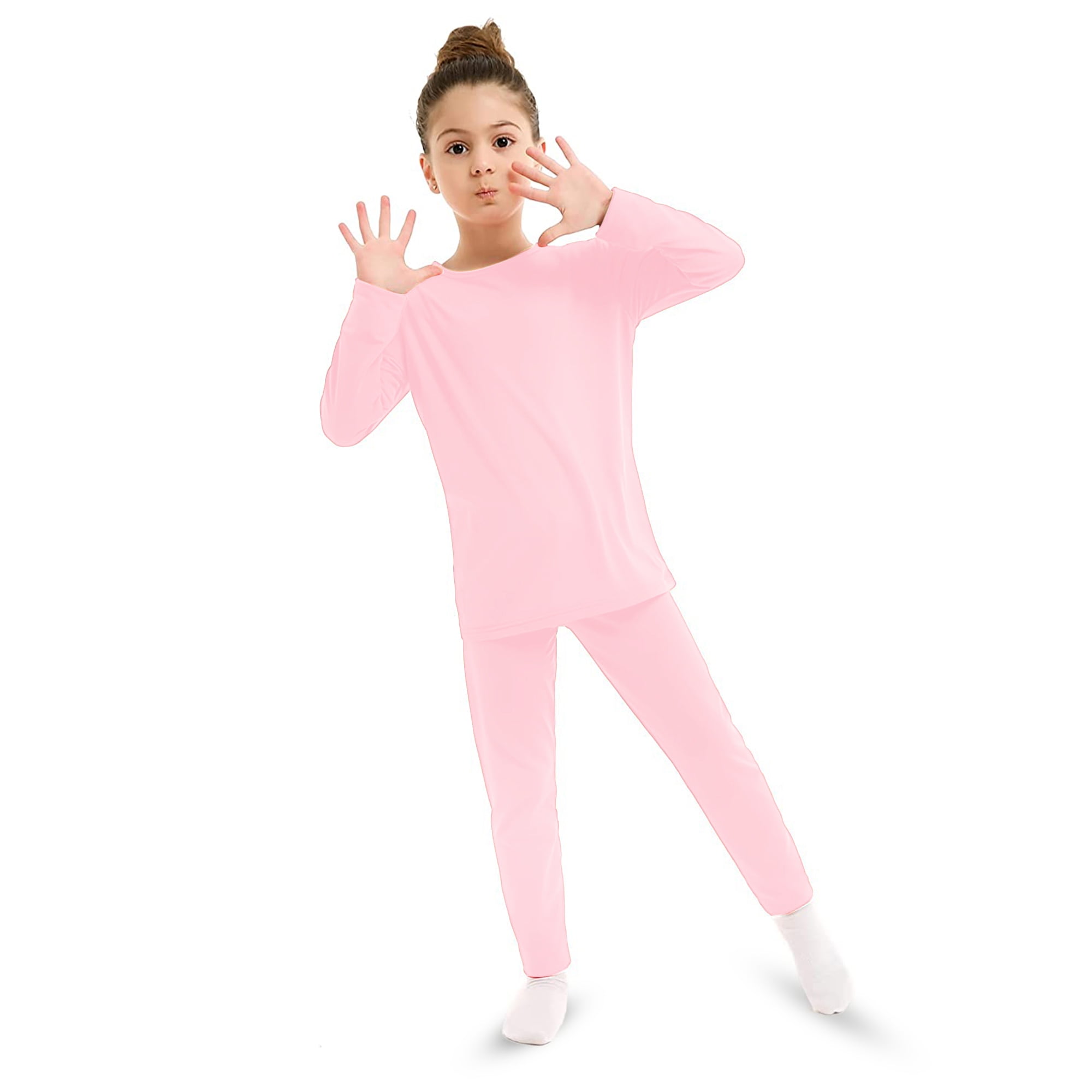 Elowel Thermal Underwear Set for Girls Kids Thermals Base Layer Medium