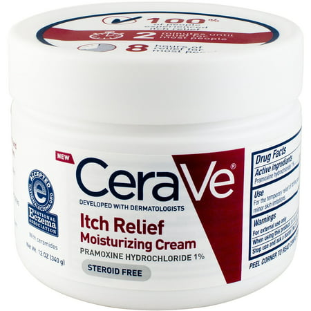 CeraVe Itch Relief Moisturizing Cream for Dry Skin, 12.0