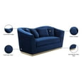 thumbnail image 6 of Pemberly Row Modern / Contemporary Velvet Upholstered Loveseat in Navy, 6 of 6