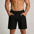 thumbnail image 2 of Afuyipoi ​Men's 5-inch Inseam Wide-Leg Shorts Lightweight Breathable Training Shorts, Trendy Letter Print Athletic Shorts with Drawstring Waist Black Size L, 2 of 6