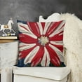 thumbnail image 2 of YINGXI Let Freedom Ring Red White Flower Throw Pillow Covers, USA Flag Cushion Case for Sofa CoucH 22x22in, 2 of 5